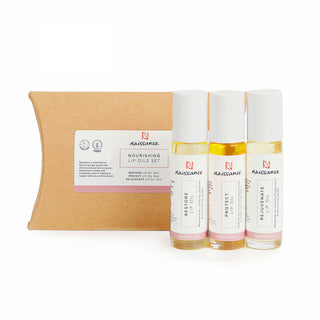 Trio d'huiles revitalisantes pour les lèvres (ensemble roll-on 3 x 10 ml)